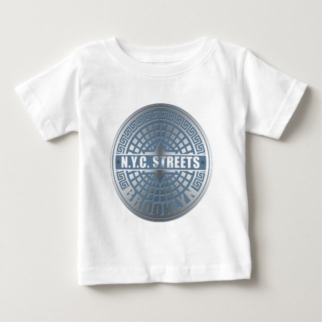 Manhål Cover Brooklyn Blue Tee Shirt (Framsida)
