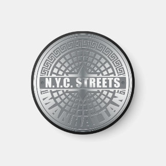 Manhål Covers Manhattan Magnet