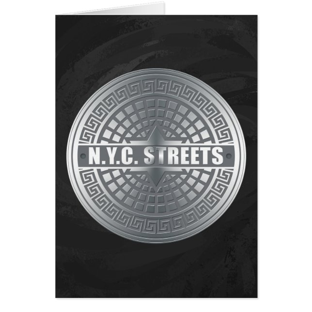 Manhål Covers NYC OBS Kort (Framsidan)