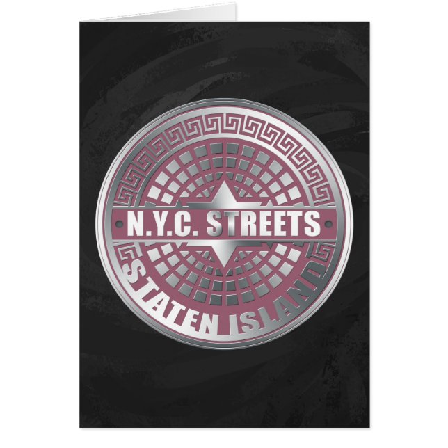 Manhål Covers Staten Island OBS Kort (Framsidan)