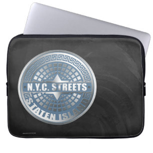 Manhål Staten Island Blue Laptop Fodral