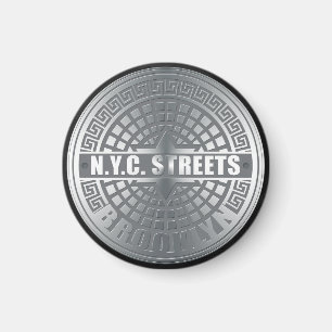 Manhålstäcken Brooklyn Magnet