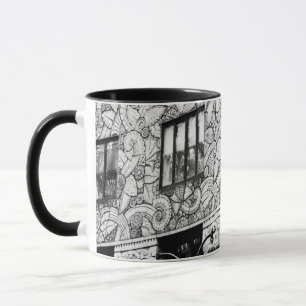 Manhattan Art Deco leafy frieze-kombinationen mugg