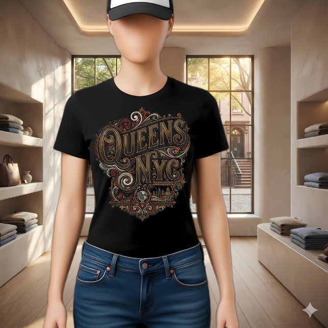 Manhattan Art Deco Silhuett Emblem T Shirt (Skapare uppladdad)