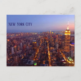 Manhattan at dusk - Empire State Bulding to WTC Vykort