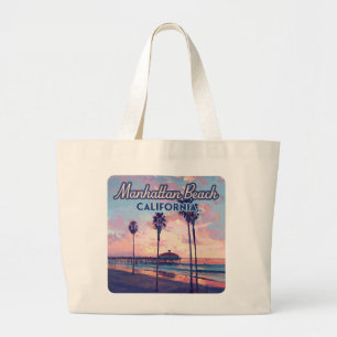 Manhattan Beach California Los Angeles Retro Jumbo Tygkasse