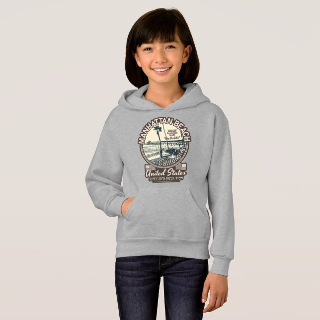 MANHATTAN BEACH CITY - LOS ANGELES CALIFORNIA T SHIRT (Hel framsida)