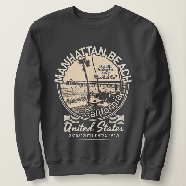 MANHATTAN BEACH CITY - LOS ANGELES CALIFORNIA T SHIRT (Design framsida)