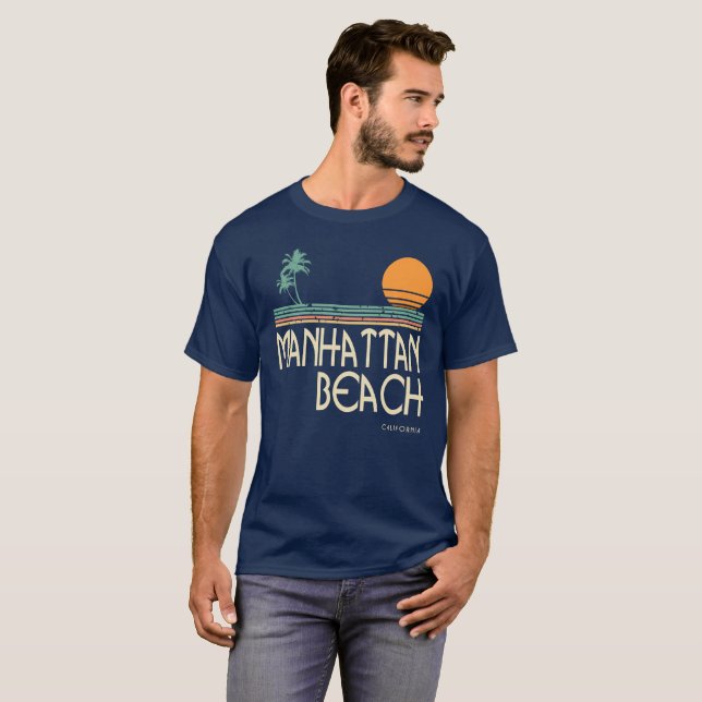 Manhattan Beach Kalifornien skjorta T Shirt (Hel framsida)