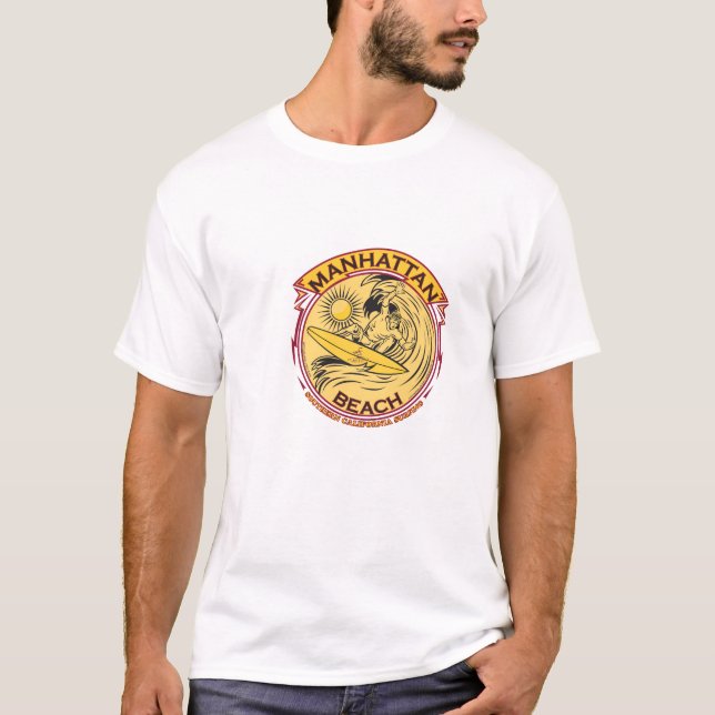 MANHATTAN BEACH KALIFORNIEN T-SHIRT (Framsida)