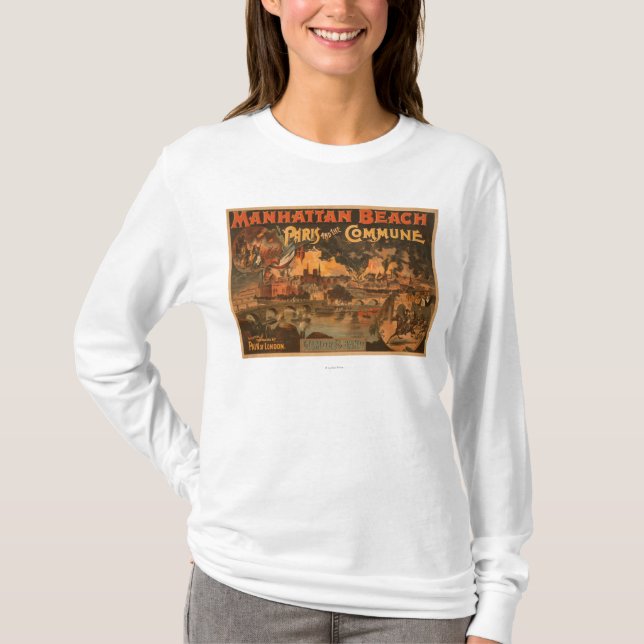 Manhattan Beach - Paris och Communeleken Tee Shirt (Framsida)