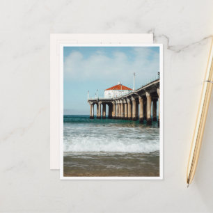 Manhattan Beach Pier Foto Los Angeles Kust Vykort