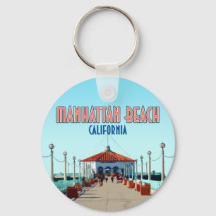 Manhattan Beach Pier Los Angeles California Nyckelring