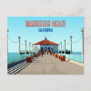 Manhattan Beach Pier Los Angeles California Vykort