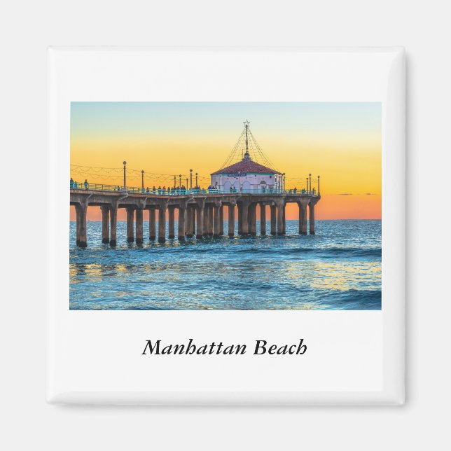 Manhattan Beach Pier Magnet (Framsidan)