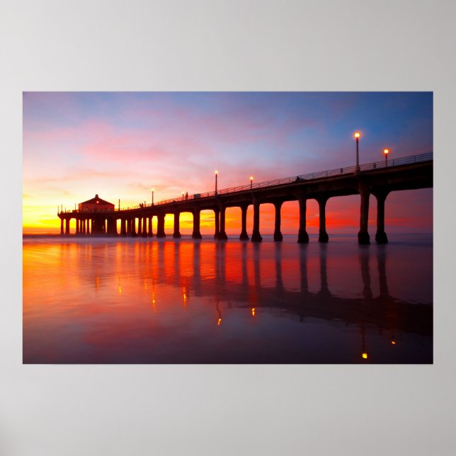 Manhattan Beach Pier Poster (Framsidan)