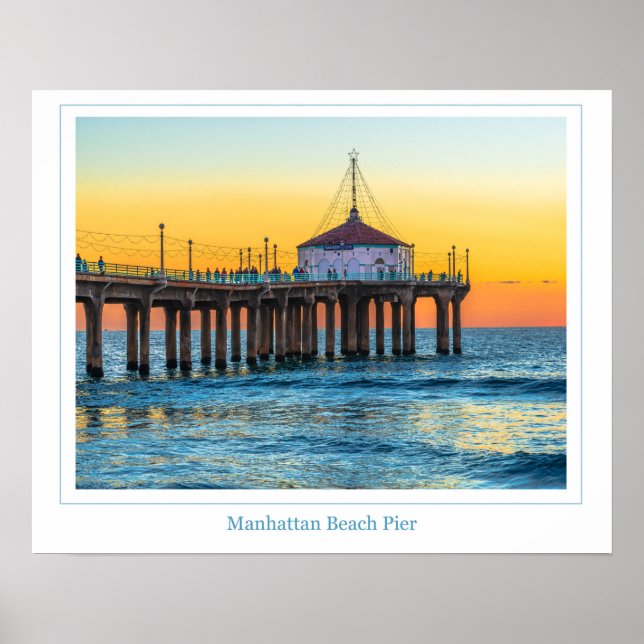 Manhattan Beach Pier Poster (Framsidan)