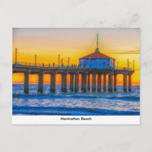 Manhattan Beach Pier-vykort Vykort
