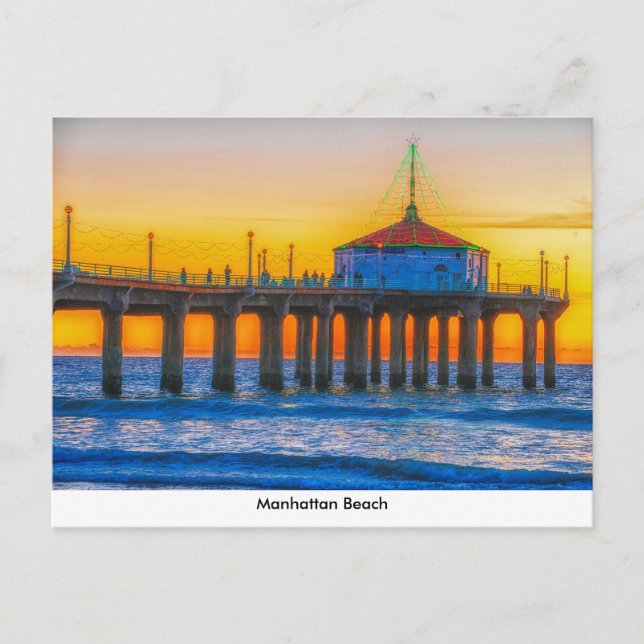 Manhattan Beach Pier-vykort Vykort (Framsida)