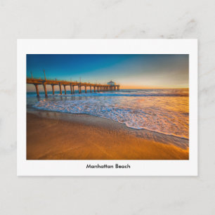 Manhattan Beach Pier-vykort Vykort