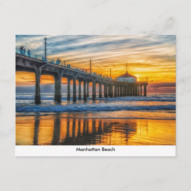Manhattan Beach Pier-vykort Vykort (Framsida)