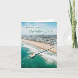 Manhattan Beach Postcard Personlig Hälsning Kort