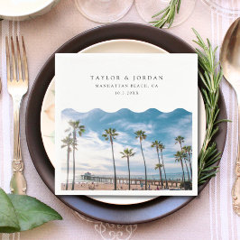 Manhattan Beach Wedding Anpassningsbar Cocktail Na Pappersservett