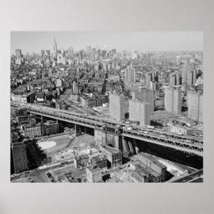 Manhattan Black and White Photograph Poster