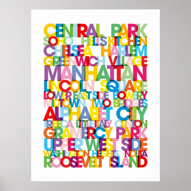 Manhattan Boroughs Buss Blind Poster (Framsidan)