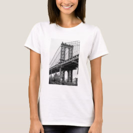 Manhattan Bridge i Black & White T Shirt