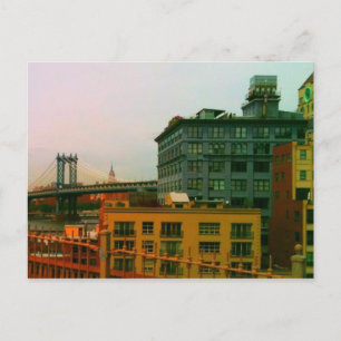 Manhattan Bridge och Empire state Byggnad Vykort