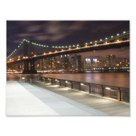 Manhattan Bridge och NYC Skyline Fototryck