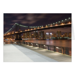 Manhattan Bridge och NYC Skyline Hälsningskort