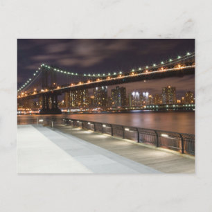 Manhattan Bridge och NYC Skyline Vykort