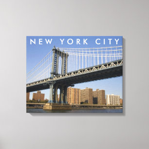 Manhattan Bridge över East River New York City Canvastryck