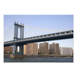 Manhattan Bridge som spänner över East River Fototryck