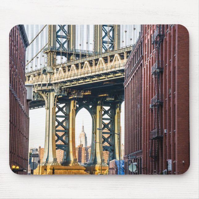 Manhattan Bridge vid Sunset Mouse Pad Musmatta (Framsidan)