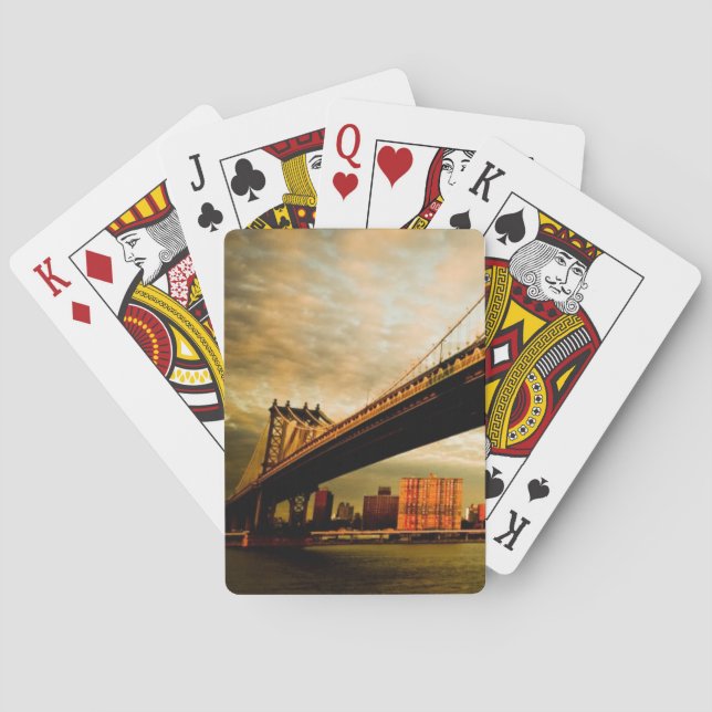 Manhattan-bron från Brooklyn side (NYC) Spel Kort (Baksidan)