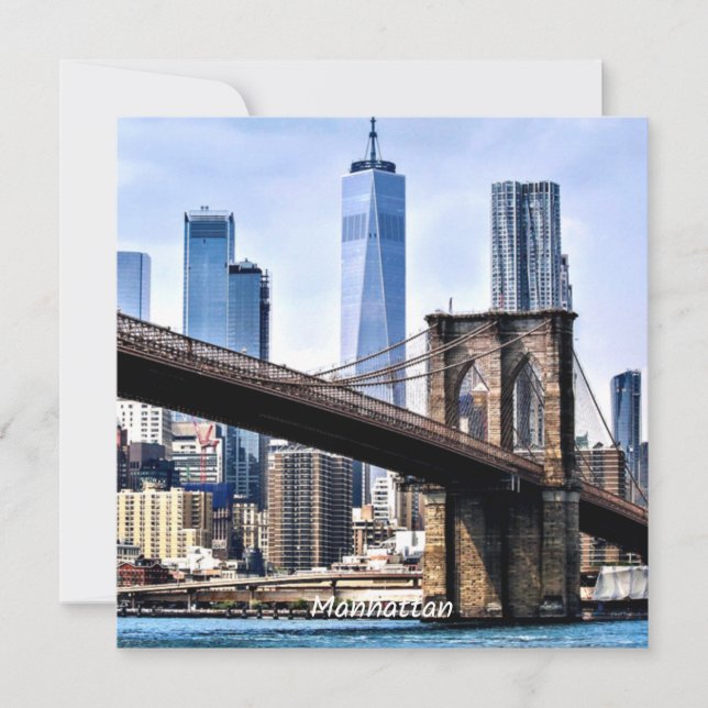 Manhattan, cityscape-foto med skyscraper (Framsida)