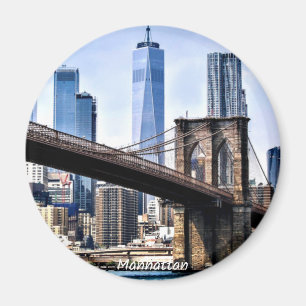 Manhattan, cityscape-foto med skyscraper magnet