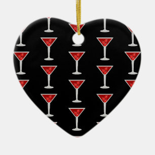 Manhattan Cocktail Bartender Alkohol Liquor Älska Julgransprydnad Keramik