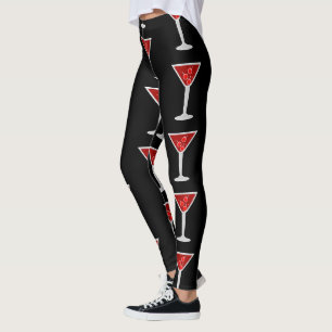 Manhattan Cocktail Bartender Alkohol Liquor Älska Leggings