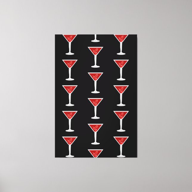 Manhattan Cocktail Bartender Alkohol Spritälskare Canvastryck (Framsida)