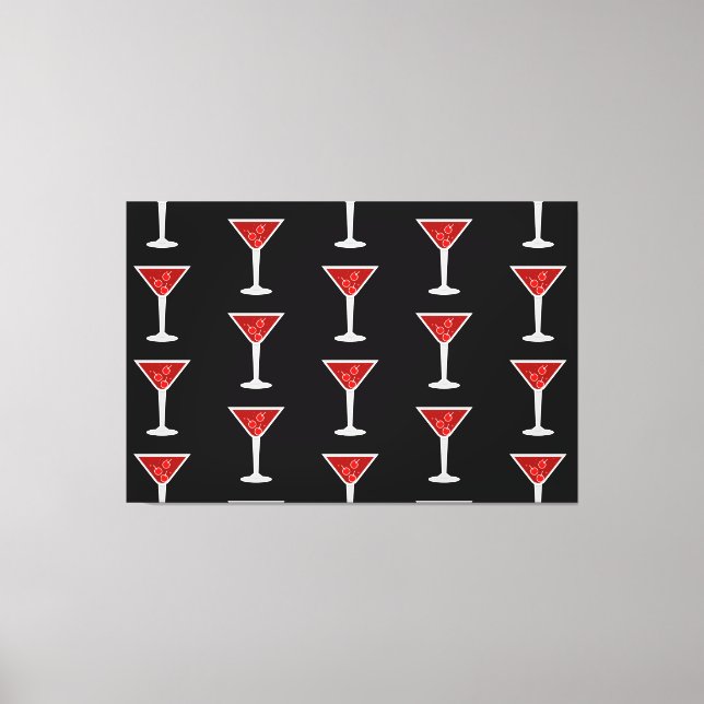 Manhattan Cocktail Bartender Alkohol Spritälskare Canvastryck (Framsida)