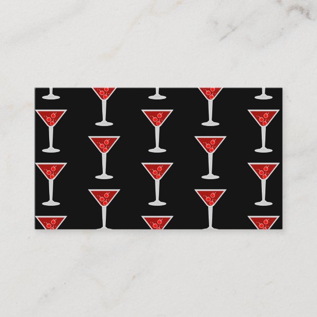 Manhattan Cocktail Bartender Alkohol Spritälskare Visitkort (Framsida)