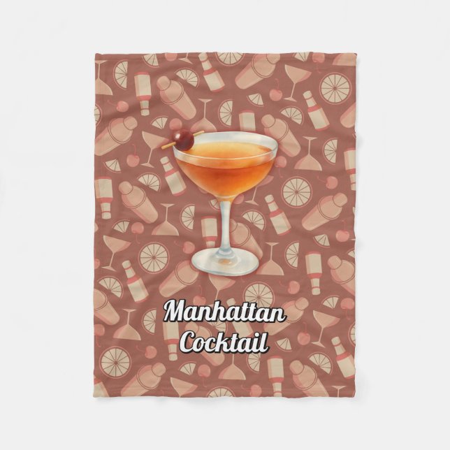 Manhattan Cocktail Fleecefilt (Framsidan)