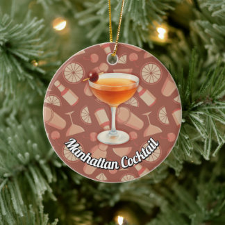 Manhattan Cocktail Julgransprydnad Keramik