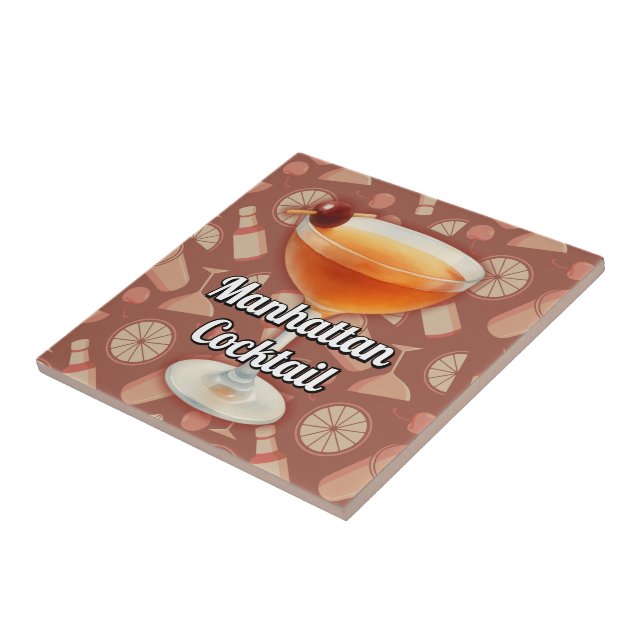 Manhattan Cocktail Kakelplatta (Sidan)