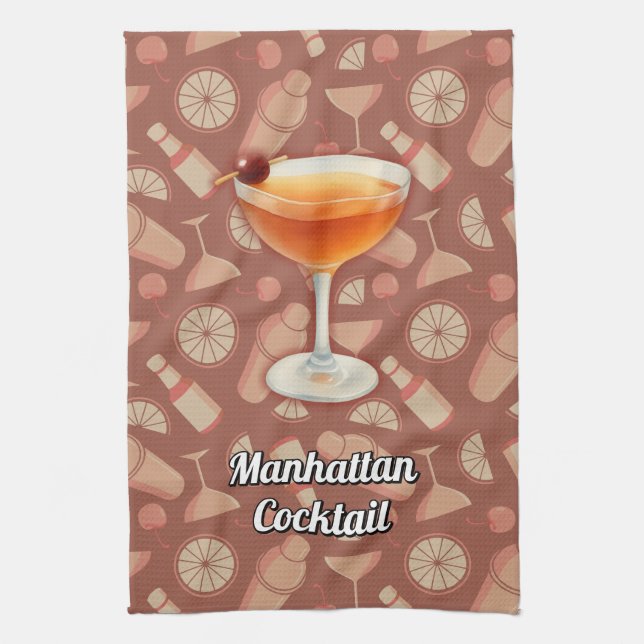 Manhattan Cocktail Kökshandduk (Vertikal)
