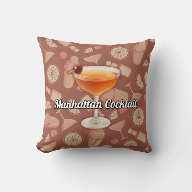 Manhattan Cocktail Kudde (Framsida)